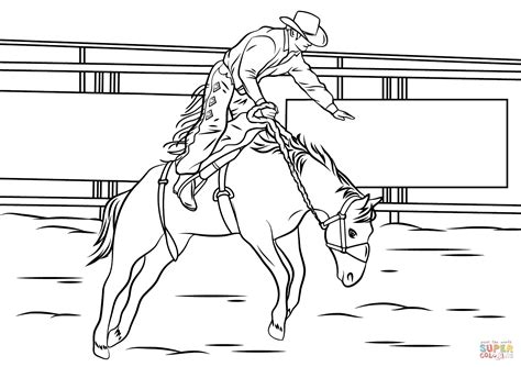 Coloring pages under tags rodeo, activities you might also like. Bronc Riding Rodeo coloring page | Free Printable Coloring ...