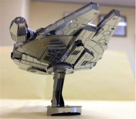 Star wars millennium falcon 3d puzzle. DIY 3D Stainless Steel Metal Puzzle Laser Cut-Star Wars ...