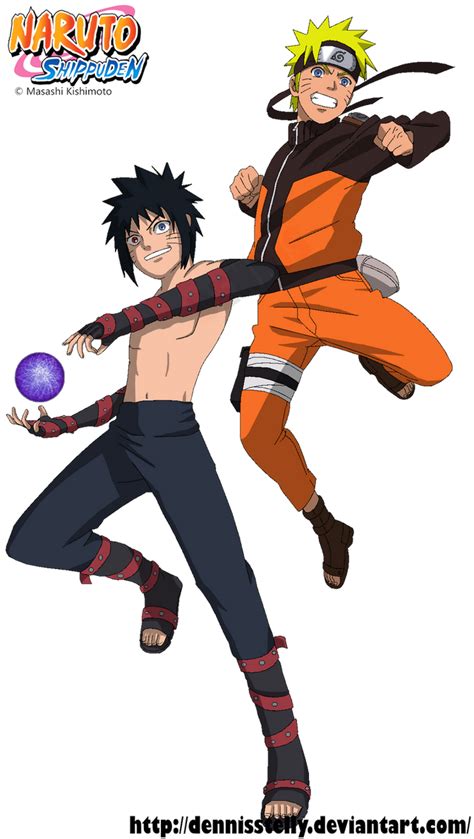 Naruto Vs Menma Road To Ninja Lineart Colored By Dennisstelly On