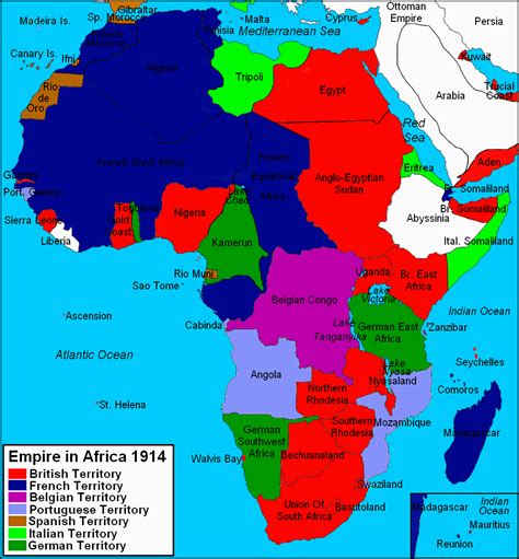 Africa Map In 1914 Map Of Africa