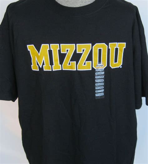 Mizzout 2xl T Shirt New University Of Missouri Tigers Black And Gold Mu