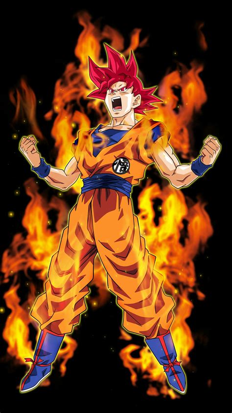 Goku Super Saiyajin Dios Rojo DragÓn Ball Super Pantalla De Goku
