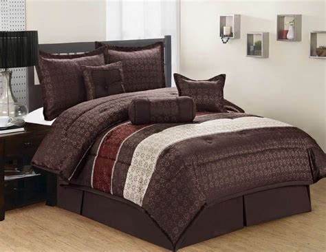 Burgundy Bed In A Bag Sale Brown Comforter Sets Comforter Sets