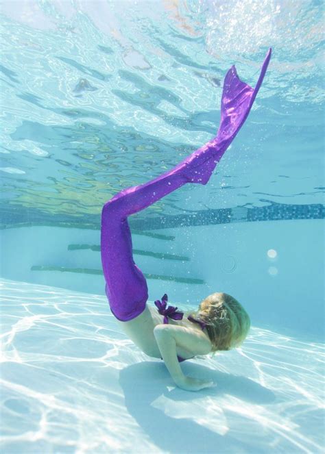 Mermaid Tail And Realistic Monofin Purple Sky Fin Fun Mermaid Swimmable