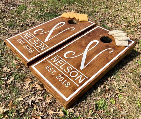 Wedding Cornhole Boards Personalized Cornhole Custom Etsy