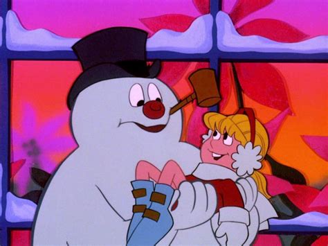 Frosty With Karen In His Arms Christmas Cartoon Movies Christmas