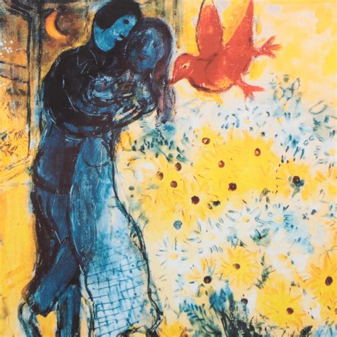 Giclée After Marc Chagall Les Amoureux Aux Marguerites Ebth