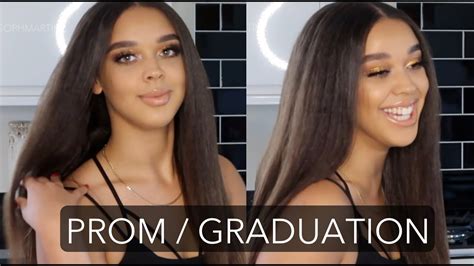 Your graduation hairstyle should look equally as flawless with your graduation cap on as it does with it off. PROM/GRADUATION MAKEUP AND HAIR ♡ - YouTube