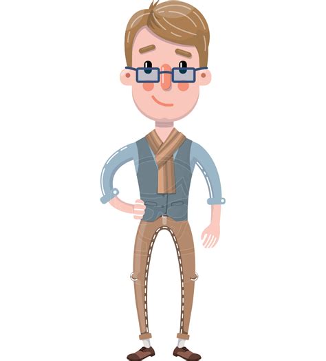 Flat Male Teacher Cartoon Vector Character Graphicmama