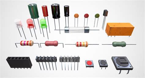 3D model Electronic Components VR / AR / low-poly | CGTrader