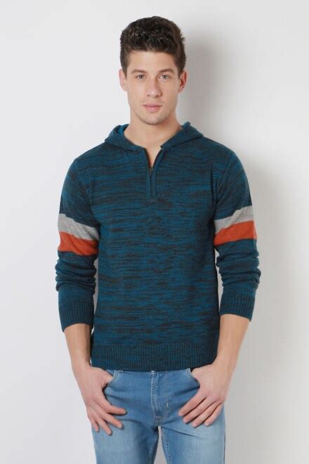 Buy Men Blue Knit Sweater Online 184741 Peter England