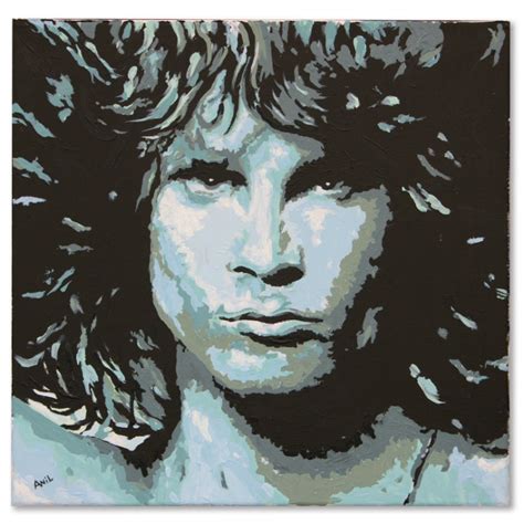Jim Morrison 40 X 40 Cm Original Oil Painting £13000 Artebook