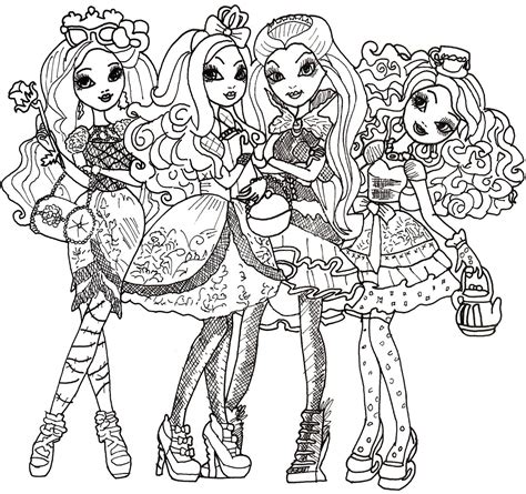 Ever after high coloring pages dragon games. 50 dessins de coloriage Ever After High à imprimer