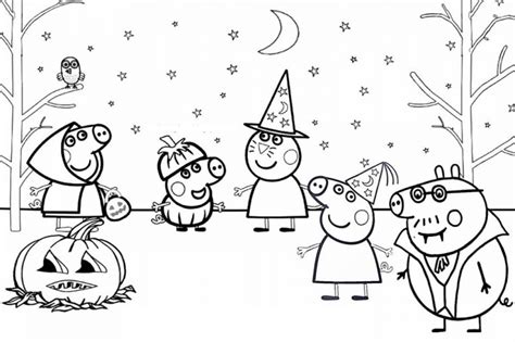 Free Peppa Pig Halloween Coloring Pages  Amanda Gregory's Coloring Pages