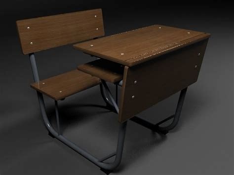 School Desk 3d Model Cgtrader