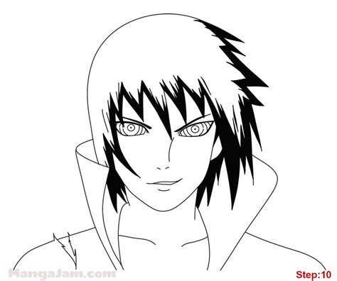 How To Draw Sasuke Rinnegan From Naruto Step 10 Naruto Zeichnen Naruto Zeichnen