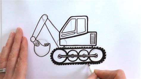 How To Draw A Cartoon Digger Youtube