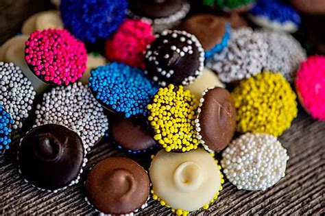 Chocolate Nonpareil Disks Specialty Chocolates Deans Sweets