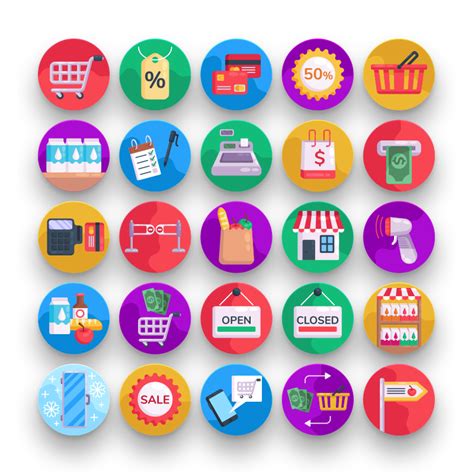 Supermarket Icons Shop 2