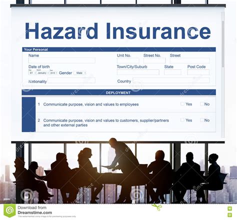 Terms related to payments in insurance. Hazard Insurance Property Protection Terms Concept Stock Photo - Image of information, business ...