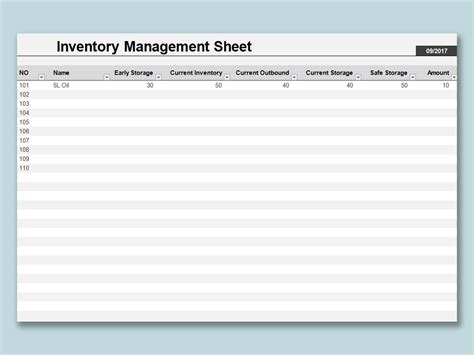 Excel Of Inventory Management Sheet Xlsx Wps Free Templates