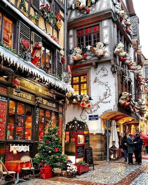 Strasbourg France Christmas Village Beautiful Places Christmas Time
