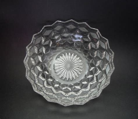 Vintage Fostoria Glass Bowl Fostoria Cube Glass By Joysofolduk