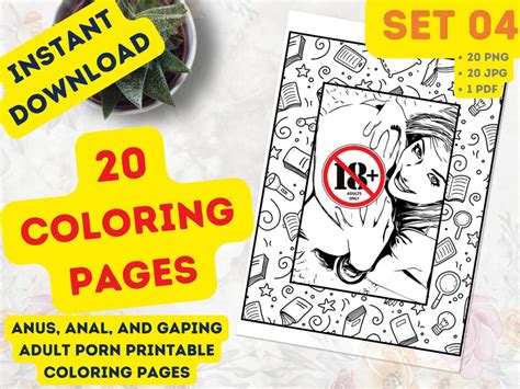 Printable Anus Anal And Gaping Adult Porn Coloring Book Etsy