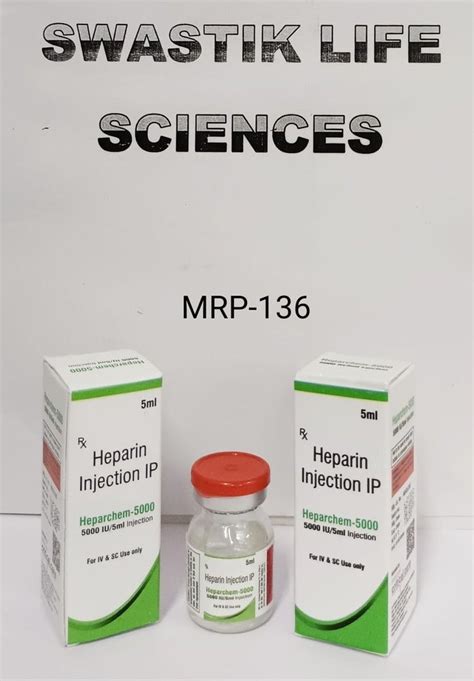 Heparchem 5000 Heparin Sodium Injection Ip 5000 Iu 5ml Prescription