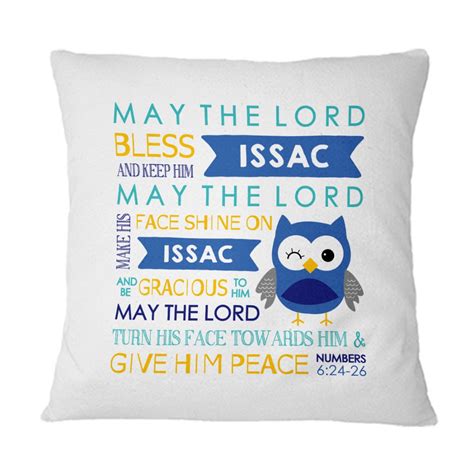 They are expecting a new baby any day now and i will be sending out announcements and shower invites. Personalised Cushion Pillow Owl Bible Verse Baby Shower ...