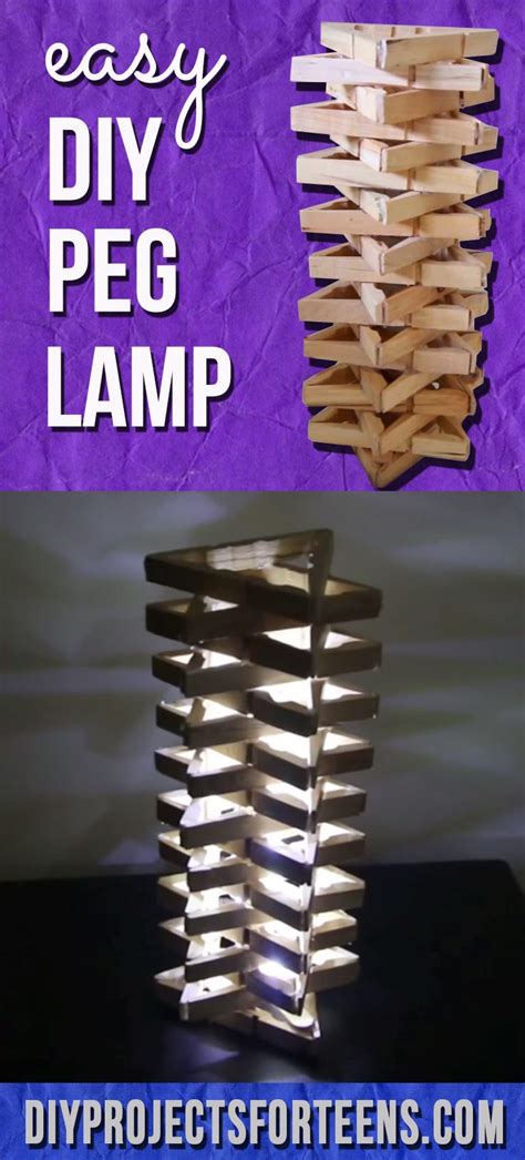 Need cool bedroom decor ideas for teens? Easy and Awesome Clothespin Lamp! - DIY Projects for Teens