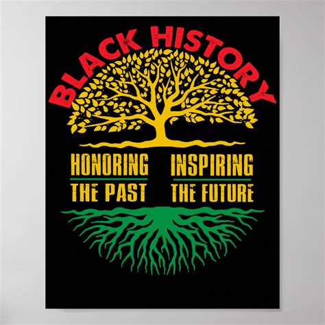 Honoring Past Inspiring Black History Month Poster Zazzle
