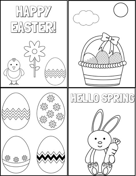 Free Printable Easter Cards To Color Fun Easter Activ