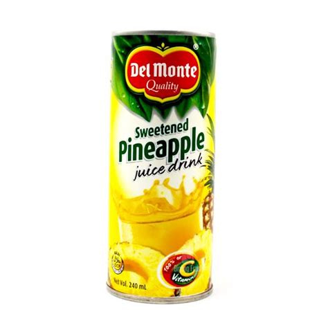 Del Monte Pineapple Juice Drink Sweetened 240ml From Buy Asian Food 4u