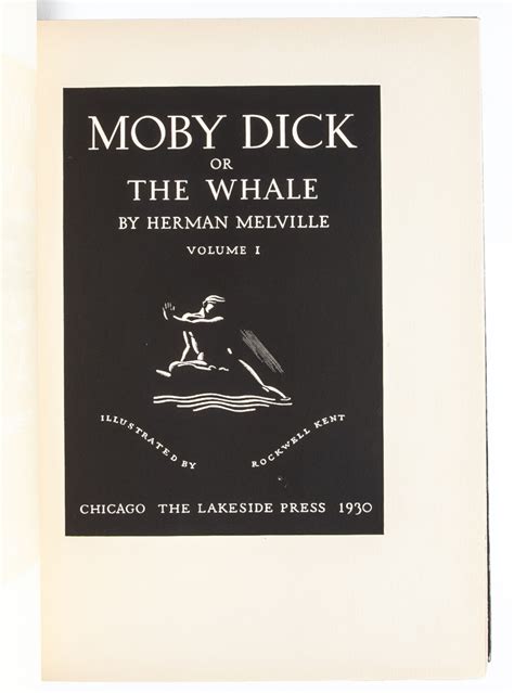 Moby Dick Inscribed With Artwork By Kent By Kent Rockwell