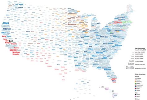 Surname Map Of America Map Genealogy Map History