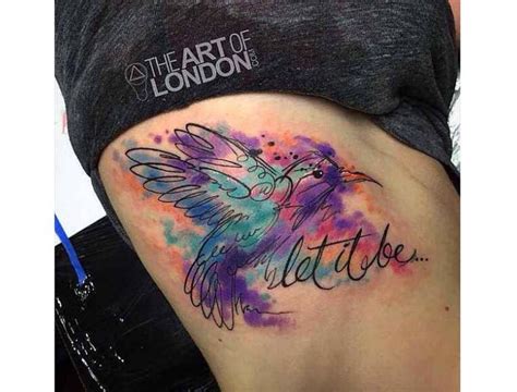 Lovely watercolor tattoos on ribs. Watercolor bird lovers | Bird tattoo ribs, Birds tattoo ...