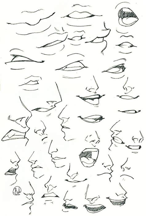 Sketch. Mouth and nose by KateCross on DeviantArt | Deviantart drawings