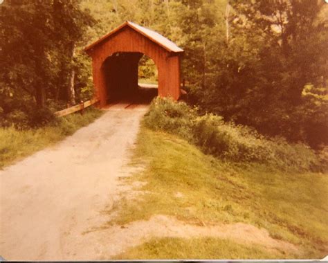 Slaughterhouse Covered Bridge In Northfield Vermont Spanning Dog