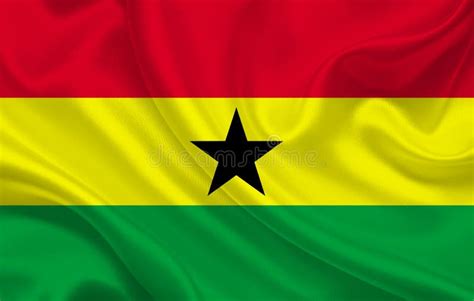 Ghana Wavy Flag Stock Vector Illustration Of Emblem 30810643