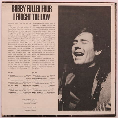 The Bobby Fuller Four 1966 First Pressing “i Fought The Law” Mustang Lp