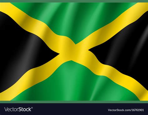 Download Flag jamaica realistic icon Royalty Free Vector Image