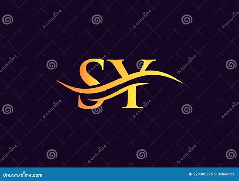 Initial Sy Letter Linked Logo Vector Template Swoosh Letter Sy Logo