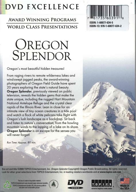 Oregon Splendor: Discover the Beauty of Oregon with Little Narration by