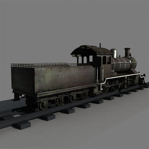 Old Steam Locomotive 01 3d Model Max Obj Fbx