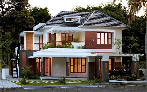 2300 Sq Ft 4 Bed Room Residence Traditional Styled Modern Veedu House