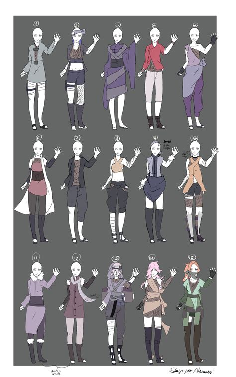 Naruto Outfit Adoptables Open Vv By Skip Per On Deviantart