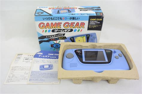 Game Gear Blue Console System Hgg 3210 Boxed Sega Working Tested Ref
