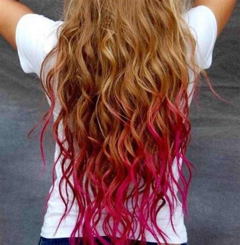 Hot Pink Highlights Dip Dye Hair Hair Styles Dye My Hair