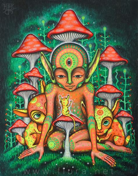 Mushroom Impressions Fluranet Desenhos Psicodélicos Arte